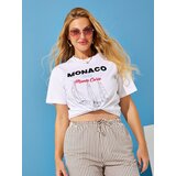 Sinsay Pamučna majica s ljetnim printom | shoptok.hr