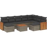  The Living Store Vrtna sedežna garnitura 10-delna z blazinami siv poli ratan - Vrtna Sedežna Garniture, (21450943) | Shoptok.si