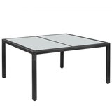 vidaXL Vrtna miza črna 150x90x75 cm poli ratan, (20827745) Cene