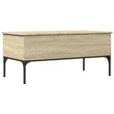 Maison Chic Klubska mizica - kavna mizica - Nizka mizica sonoma hrast 100x50x45 cm inženir. les in kovina, (21752683) Cene