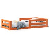Maison Chic Posteljni okvir - Enojna postelja - Postelja za odrasle brez vzmetnice voščeno rjav 90x190 cm borovina-J8134, (21773372) | Shoptok.si