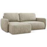 Makamii Bež sklopiva/s prostorom za odlaganje kutna garnitura od šenila (s lijevim kutom/s ležaljkom) Lilo – | shoptok.hr