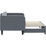  Izvlečna dnevna postelja temno siva 80x200 cm žamet | Shoptok.si