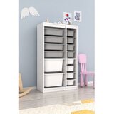 Hanah home višenamenske police montana xs 2D4N8U white grey v3 Cene