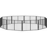  Vrata za pse 10 pcs Crna 100 x 60 cm Cinkani čelik | shoptok.hr