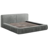 Makamii Sivi tapecirani bračni krevet s prostorom za odlaganje s letvičastim okvirom 180x200 cm Keoni - | shoptok.hr