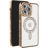 Avizar Diamantno ohišje za iPhone 13 Pro MagSafe Obris Strass, Zlata, (5000015706) | Shoptok.si