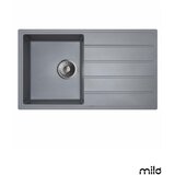 Milo Granitna sudopera Metro 76x44cm Diamond grey ø90 | ePonuda.com