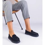 Gemre Black women's eco-suede loafers Sevilia | Shoptok.si