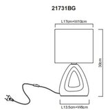 Globo 21731BG - Stona lampa TRIANGLE 1xE14/40W/230V zelena | Eponuda.com