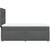  Krevet s oprugama i madracem tamnosivi 90x200 cm od tkanine | shoptok.hr