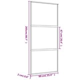  Klizna vrata zlatna 90 x 205 cm matirano staklo ESG i aluminij | shoptok.hr