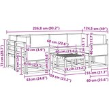  Set vanjskih sofa 5 kom. Prirodna i svjetlosiva | shoptok.hr