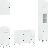  Set kupaonskih ormara od 4 dijela BREDA Bijela visokog sjaja | shoptok.hr