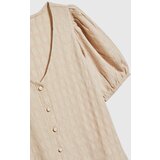 Marisse Beige Blouse With Puffed Sleeves | shoptok.hr