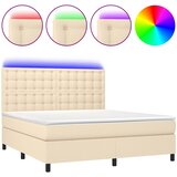  box spring s madracem LED krem 180x200 cm od tkanine | shoptok.hr