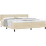  Postelja boxspring z vzmetnico z vzmetnico krema 200 x 200 cm, (5000127997) Slike