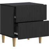  Noćni ormar 2 pcs Crna 43 x 34,5 x 48 cm Konstruirano drvo | Eponuda.com