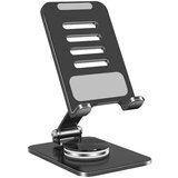 ILIKE STM2 kovinsko stojalo za pametni telefon z nastavljivim popolnim kotom in 360-stopinjsko vrtljivo platformo, črna, (21633547) | Shoptok.si