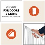 Hauck zaštitna ograda Open N Stop 2 (75 - 80 cm) - Bijela | shoptok.hr