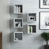 Hanah home zidna polica box - white white wall shelf