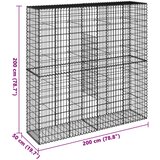  Gabionska košara s poklopcem 200x50x200 cm pocinčano željezo | shoptok.hr