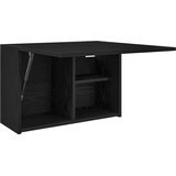 vidaXL Kopalniška stenska omarica črn 60x25x40 cm inž. les | Shoptok.si