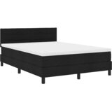 vidaXL Postelja boxspring z vzmetnico Črna 140 x 200 cm blago, (5000125888) | Shoptok.si