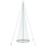 vidaXL LED božično drevesce Hladno bela 138.5 x 138.5 x 399 cm Kovina | Shoptok.si