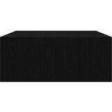 vidaXL Kavna mizica s predali črni hrast 100x100x40 cm | Shoptok.si