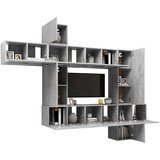  10-dijelni set TV ormarića siva boja betona od iverice | shoptok.hr