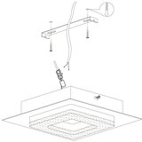 Eglo Fradelo 1 zidna/plafonjera/1, led, 1x4w, 400lm, crna/čelik/kristal | Eponuda.com
