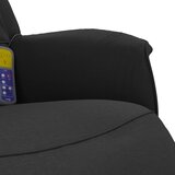  Masažni naslonjač od tkanine s osloncem za noge crni | shoptok.hr