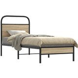 Maison Chic Posteljni okvir - Enojna postelja - Postelja za odrasle brez vzmetnice 80x200 cm dim. hrast inž. les-J6591, (21774943) | Shoptok.si