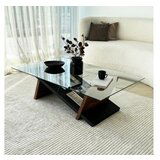 Hanah home livello - black, chesnut blackchesnut coffee table | ePonuda.com