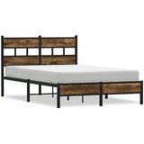 vidaXL Posteljni okvir brez vzmetnice z vzmetnice dim. hrast 120x200cm | Shoptok.si
