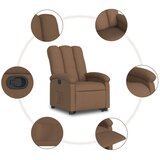 vidaXL Naslonjač na podizanje od tkanine smeđi | shoptok.hr