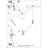 Nice Lamps Viseća svjetiljka u zlatnoj boji sa staklenim sjenilom ø 20 cm Cezab – | shoptok.hr