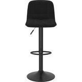 vidaXL Barski stolček črn žamet | Shoptok.si