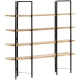 Police za knjige s 4 razine 160x35x160 cm masivno drvo manga | shoptok.hr