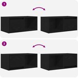 TV ormarići 2 kom crni hrast 60x31x25,5 cm konstruiranog drva | shoptok.hr