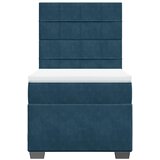 Box spring krevet s madracem plavi 100x200 cm baršunasti | shoptok.hr