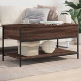  Stolić za kavu smeđa boja hrasta 100x50x50 cm od drva i metala | shoptok.hr