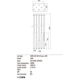  Redo 01-2048 - LED luster na sajli MADISON 8xLED/4W/230V crna | Eponuda.com