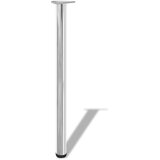4 noge za stol podesive visine kromirane 870 mm | shoptok.hr