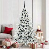  Umjetno božićno drvce s nogom Bijelo 180 cm PVC i čelik | shoptok.hr