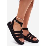 Boto Women's Platform Sandals With Gold Detail Black Kartia | Shoptok.si