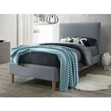  Tapecirani krevet ACOMA 200x90 cm - tkanina - siva | shoptok.hr