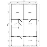 Male kuće Drvena kuća TOLEDO C 575 × 727 cm sa šindrom | shoptok.hr