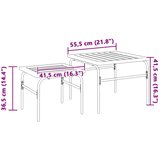  Set vrtnih stolića za kavu 2 kom smeđe-crni čelični | shoptok.hr